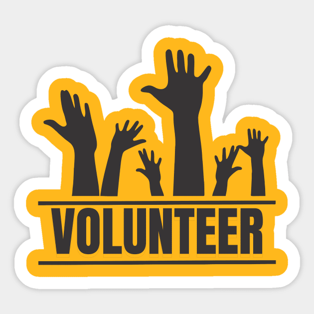 volunteer Sticker by CreativeIkbar Prints